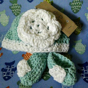 ORANGEODGE Crochet Baby Beanie & Booties